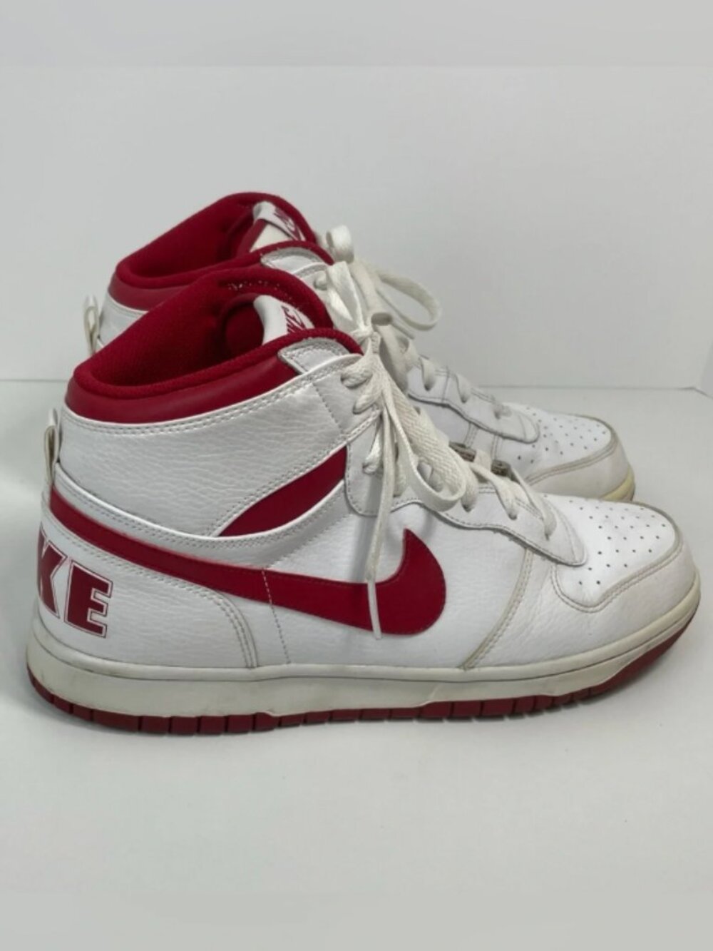 Big Nike High White Gym Red Sneakers Sz 10.5